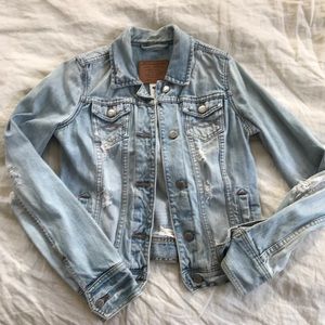 A&F Women’s Distressed Denim Jacket
